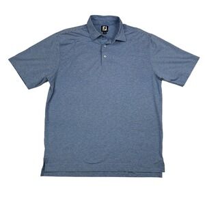 FootJoy Polo Shirt Mens Large Blue Striped Performance Stretch Golf FJ